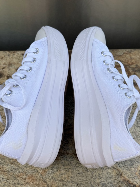 Converse Chuck Taylor All Star Move Canvas Platform Sneakers Shoes - White - Picture 14 of 16